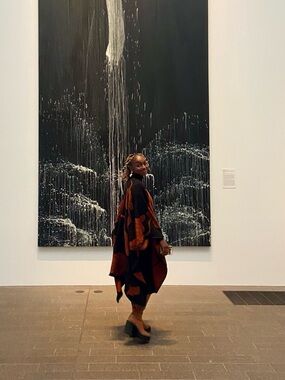 Marc New York Soft Wrap Shawl – One Size, Black & Rust Floral